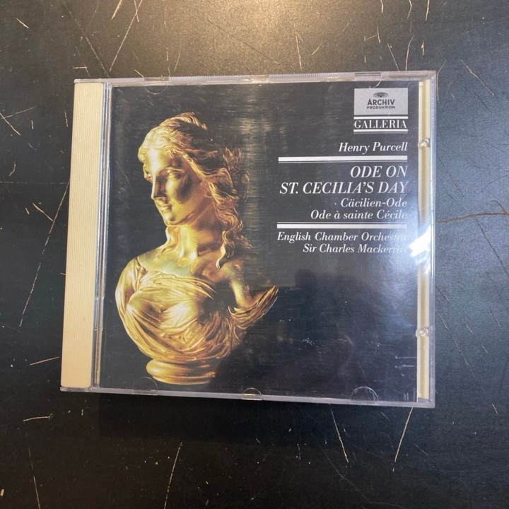 Purcell - Ode On St. Cecilia's Day CD (VG+/VG+) -klassinen-